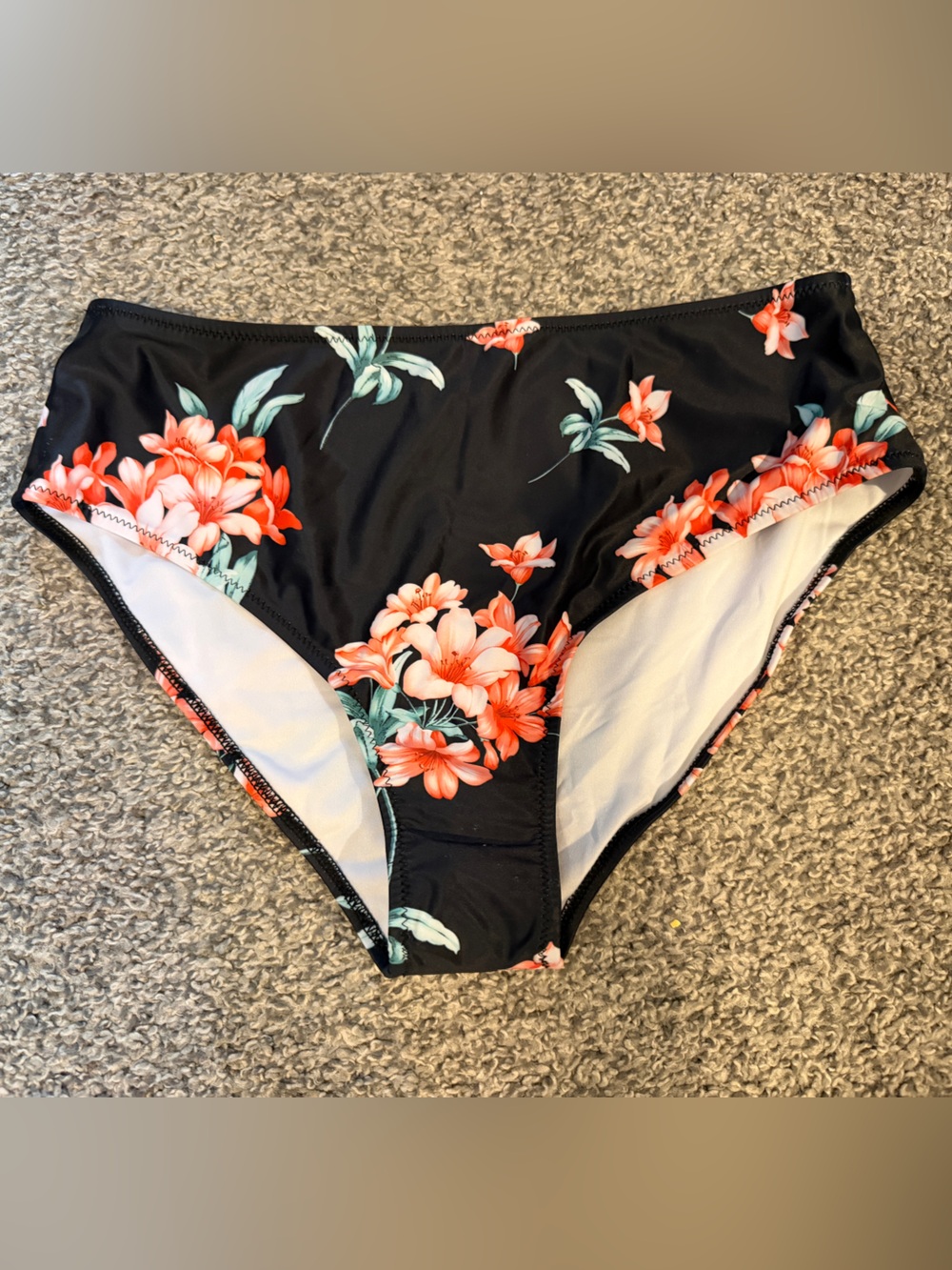 Swim Bottoms - black floral